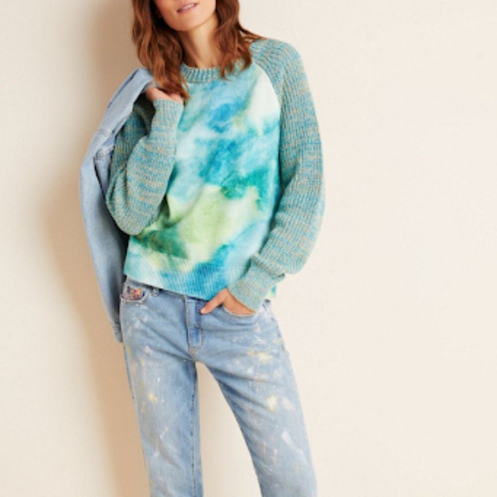 Anthropologie Watercolor Sweater